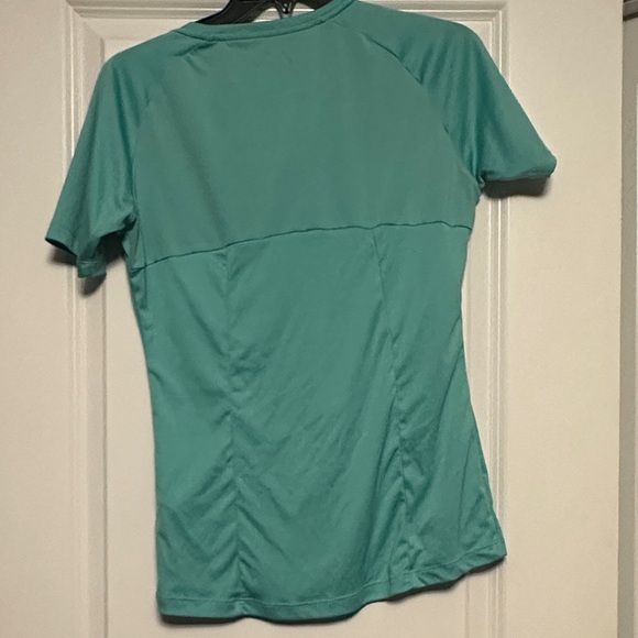 Asics Women's Teal V-Neck Short Sleeve Tee - Picture 4 of 4